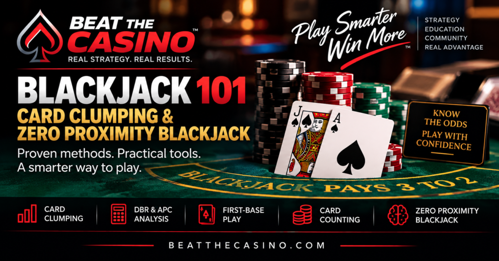 Blackjack 101 card clumping and Zero Proximity Blackjack